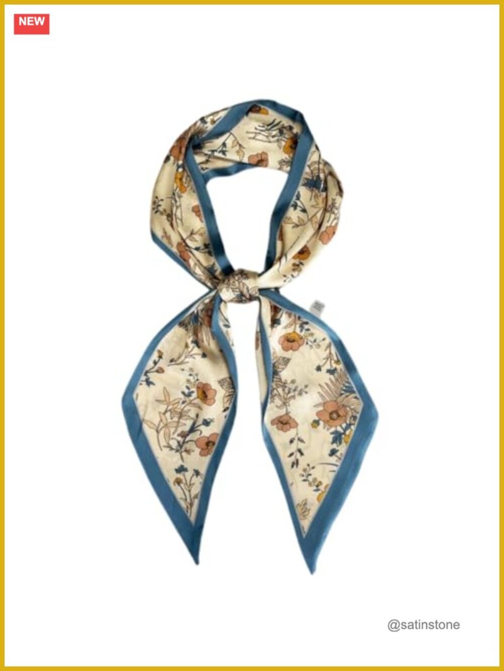 Silk Feeling Head Scarf Hair Wrap Lightweight Neck Tie 59x5.9